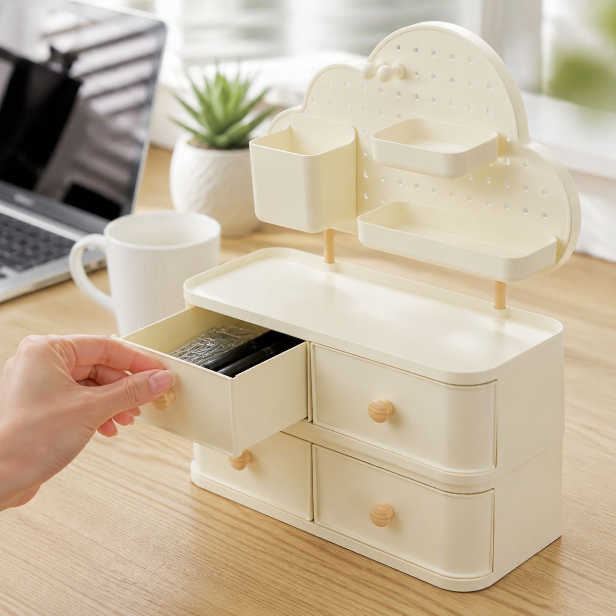 Modern desktop organizer with large capacity