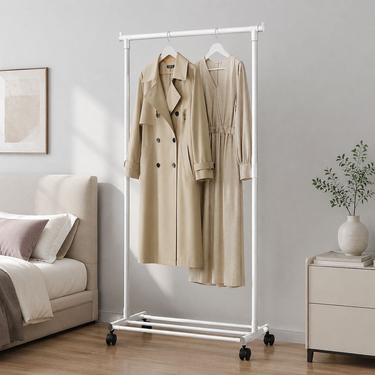 Rolling storage rack for easy home organization