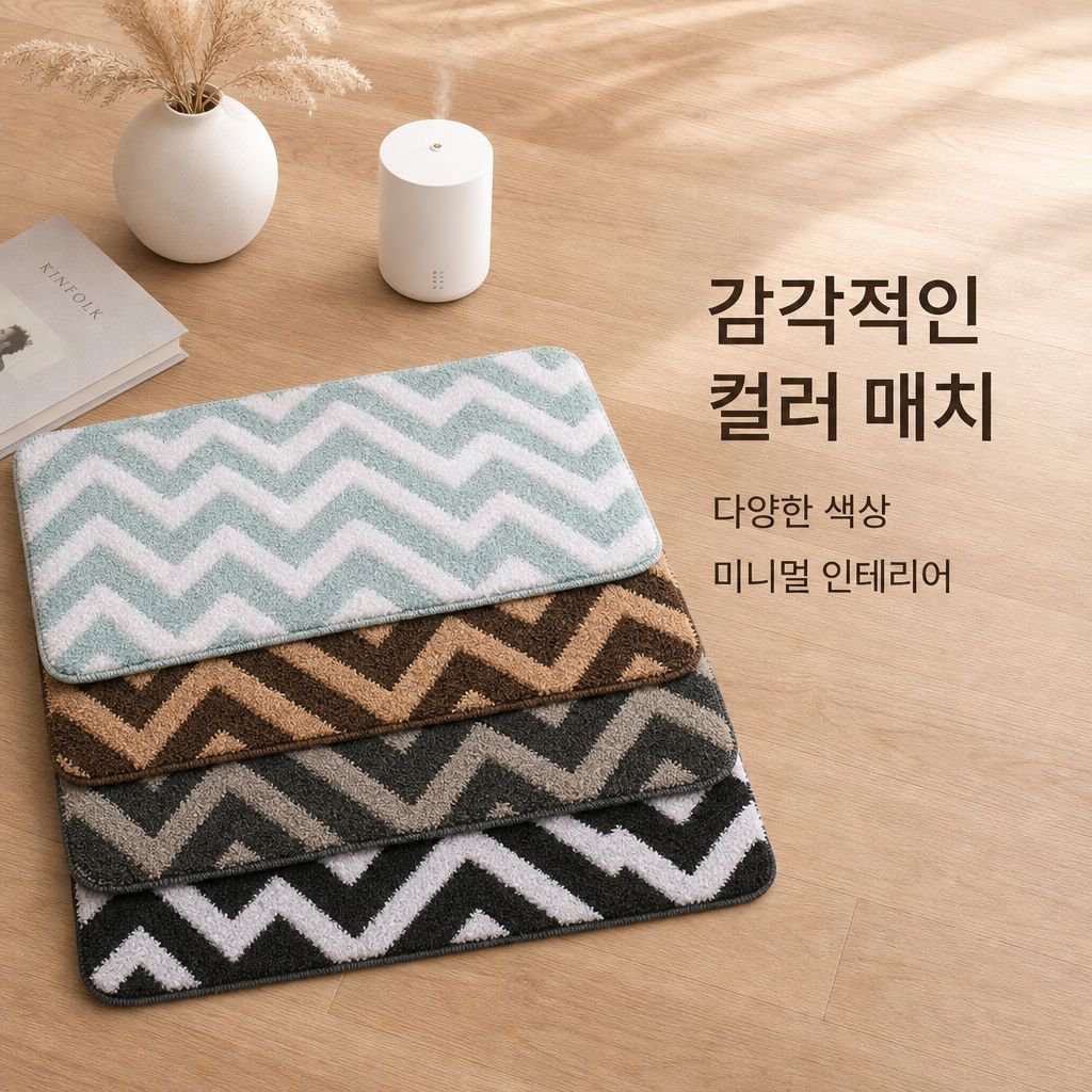 가정용 북유럽풍 미끄럼 방지 흡수 욕실 입구 매트