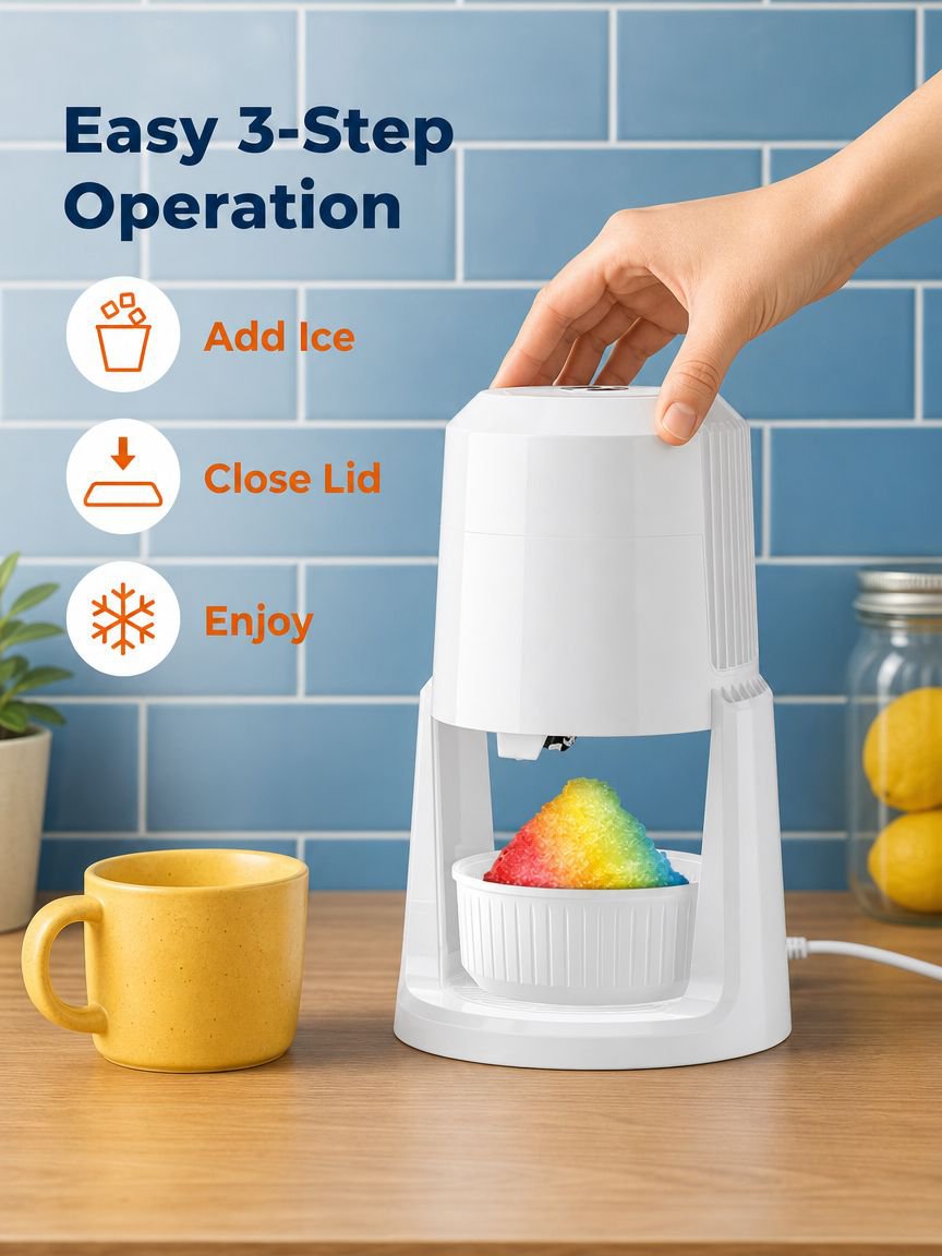 Fully Automatic Dual-Speed Ice Shaver