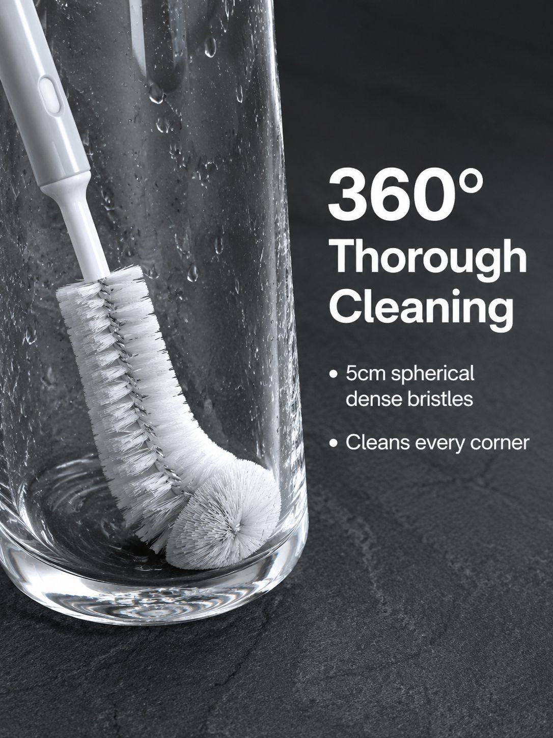 Telescopic portable cup cleaning brush