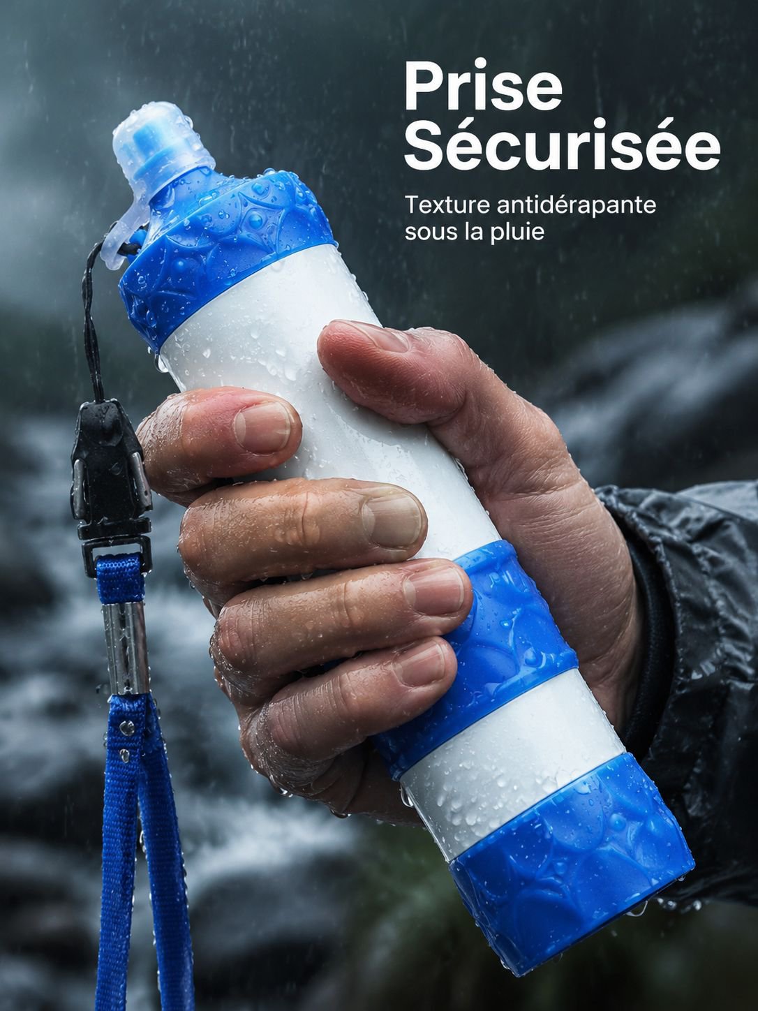 Purificateur d’eau portable léger, filtre d’urgence camping randonnée catastrophe