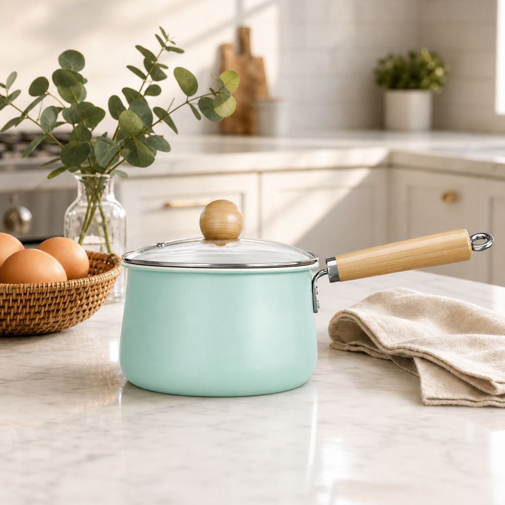 Household nonstick milk pot Ceramic doublesided nonstick highcolor cooking noodles pot