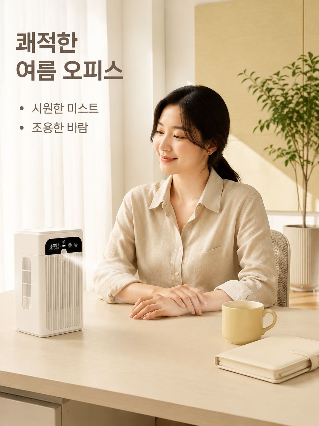 데스크탑 미스트 에어컨 선풍기