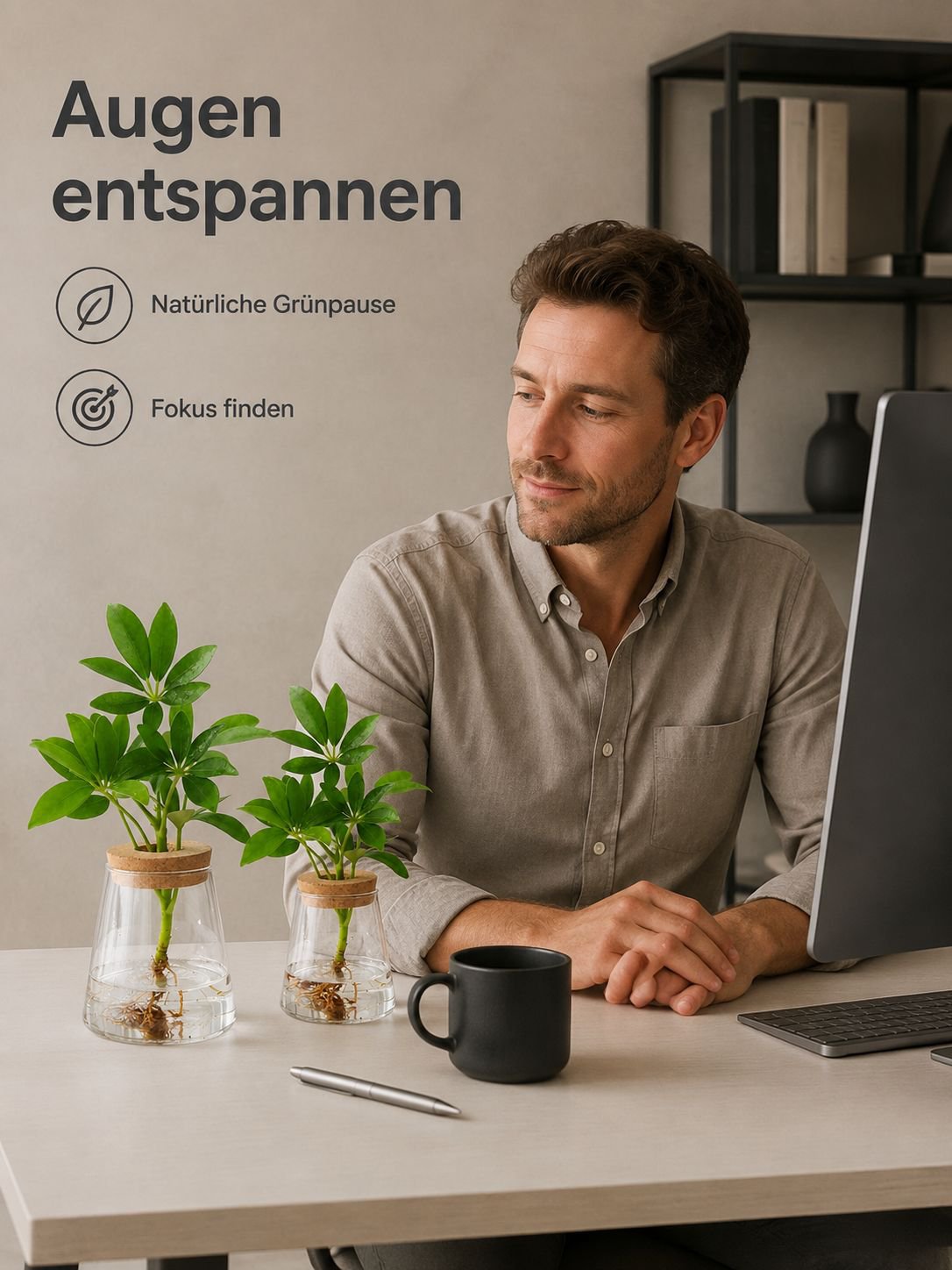 Miniatur-Landschaftsflasche, Bürotisch-Pflanzen-Ökoflasche