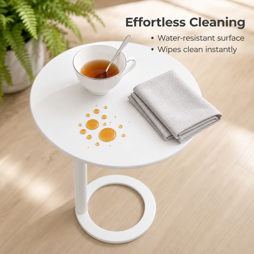 Modern Simple Round Mini Tea Table Sofa Side Table Bedroom Small Round Table