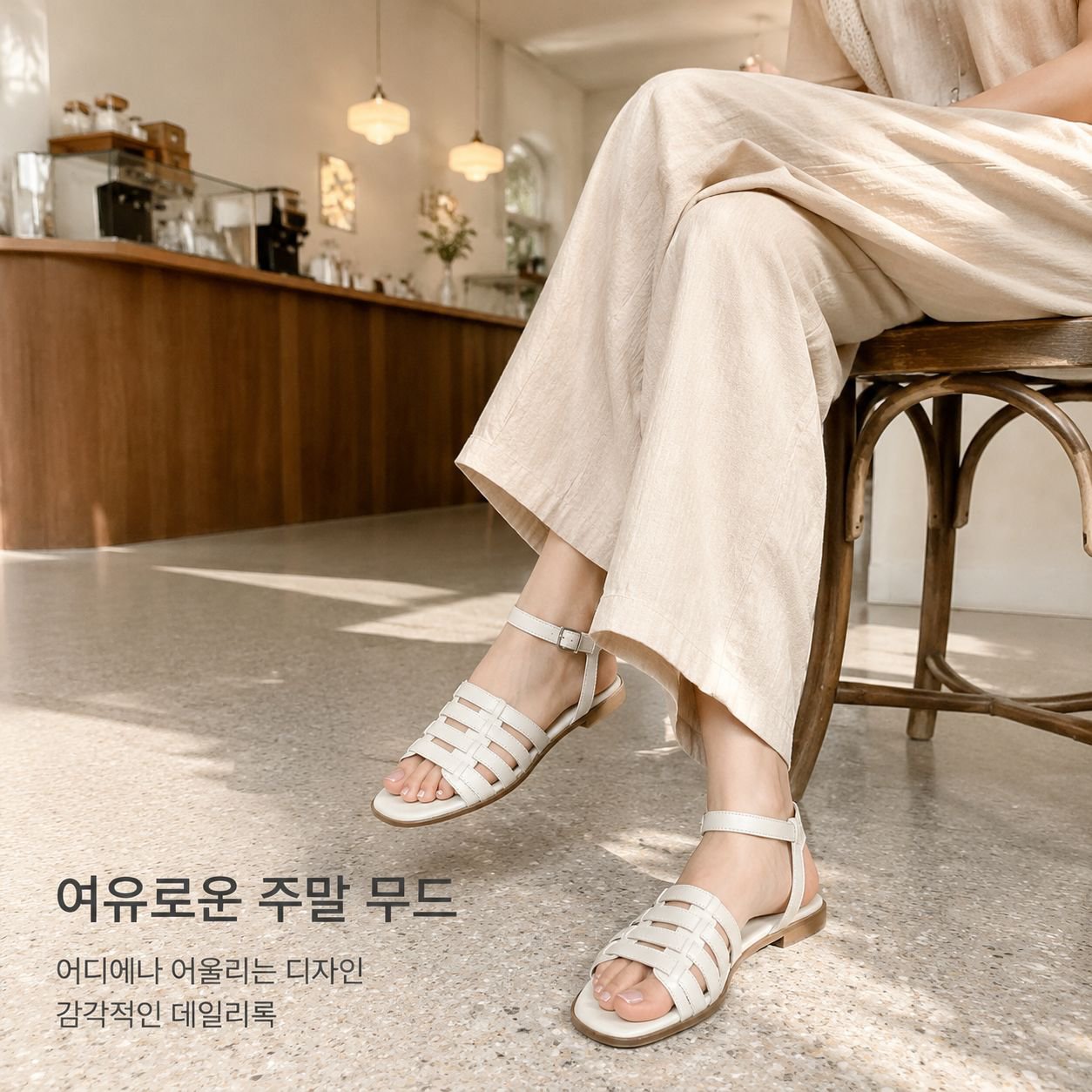 여름 사각코 소프트 바닥 편직 앞뒤로 신는 여성 플랫 슬리퍼