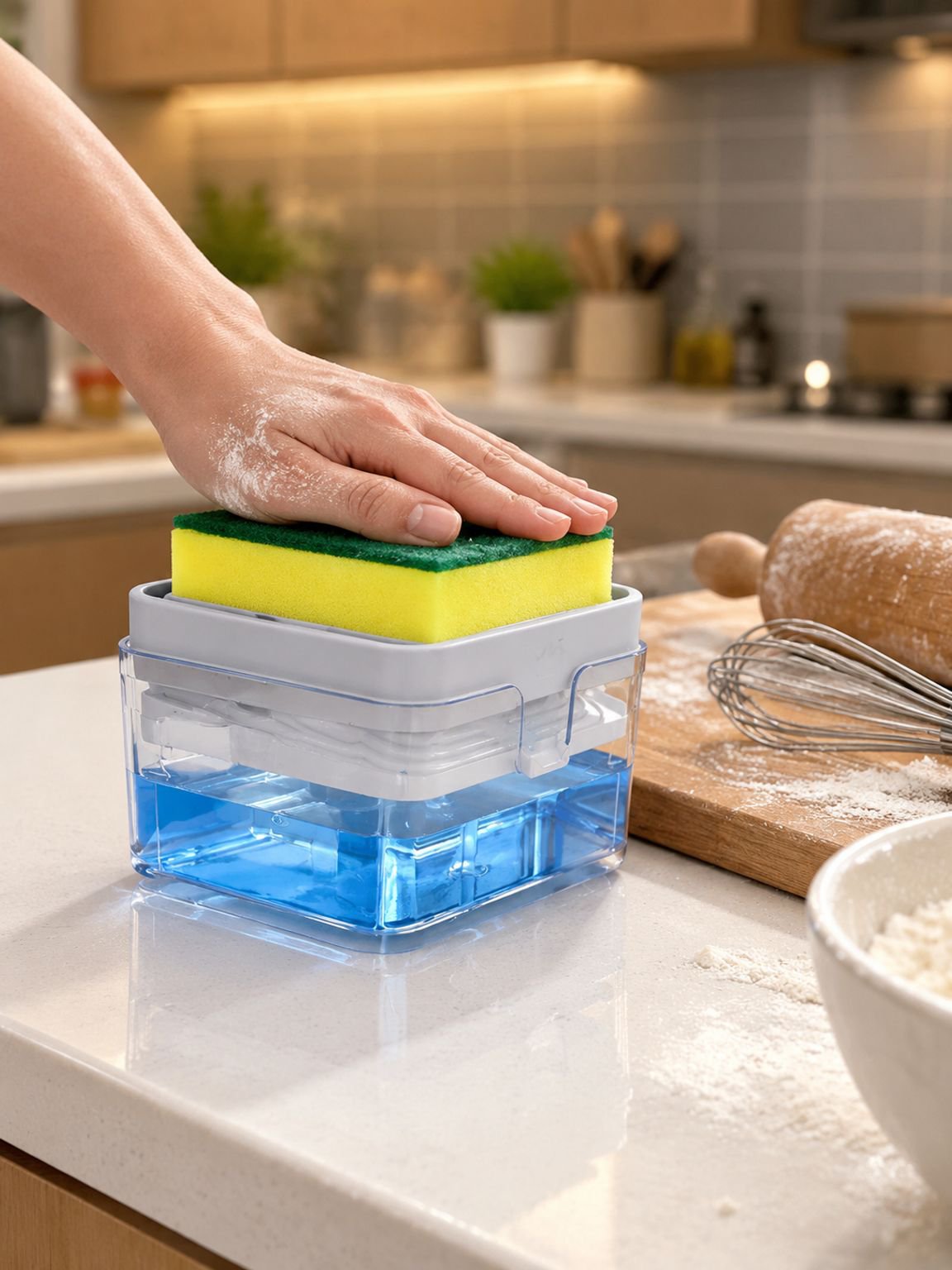 Stylish soap dispenser for efficient soap usage