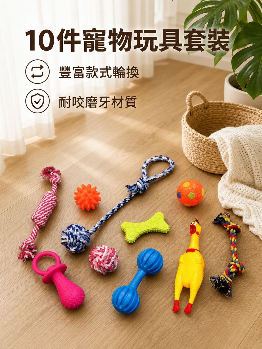 寵物犬益智發聲玩具套裝 泰迪金毛專用