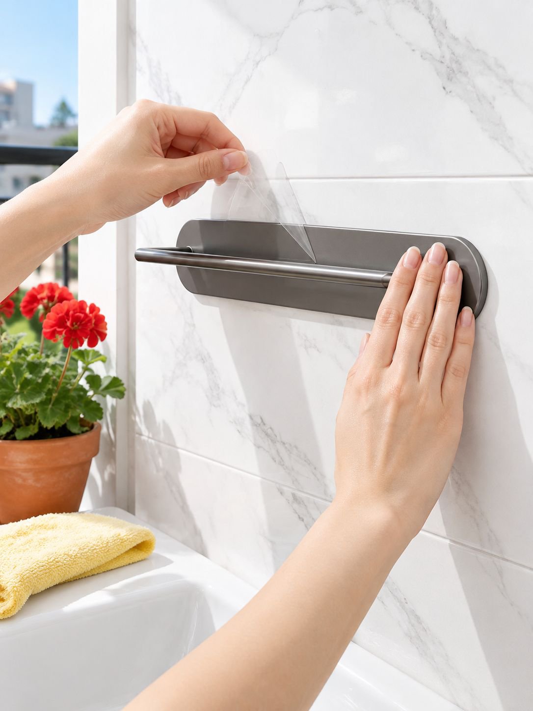 Zapatero magnético de pared para baño