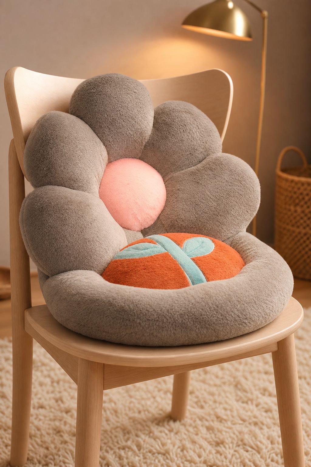 Anti-fatigue Office Chair Cushion with Integrated Backrest for Long Sitting