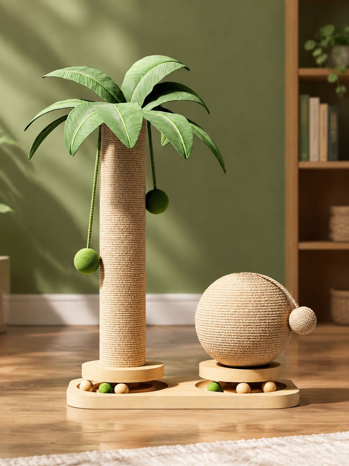 Accesorio para gatos con forma de palmera