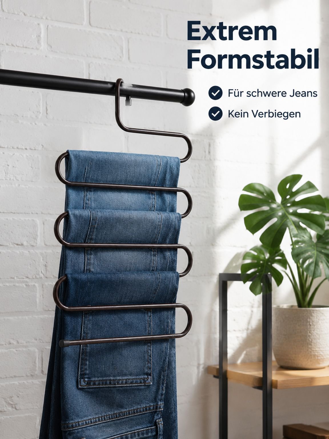 Multifunktionaler S-förmiger Hosenbügel aus Edelstahl