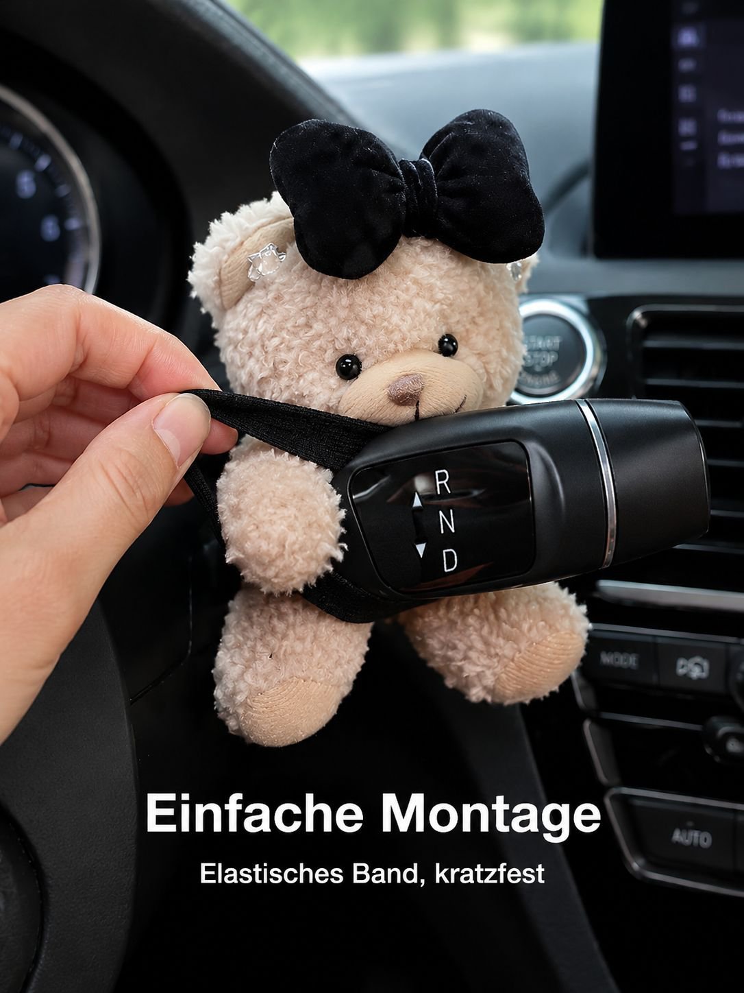 Niedlicher bärenförmiger Schalthebel als Auto-Dekoration