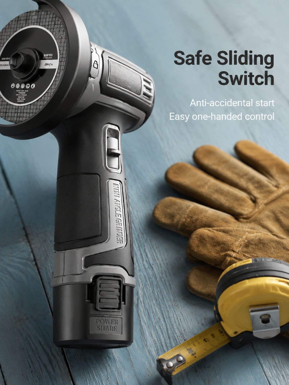 Compact design angle grinder for home improvement