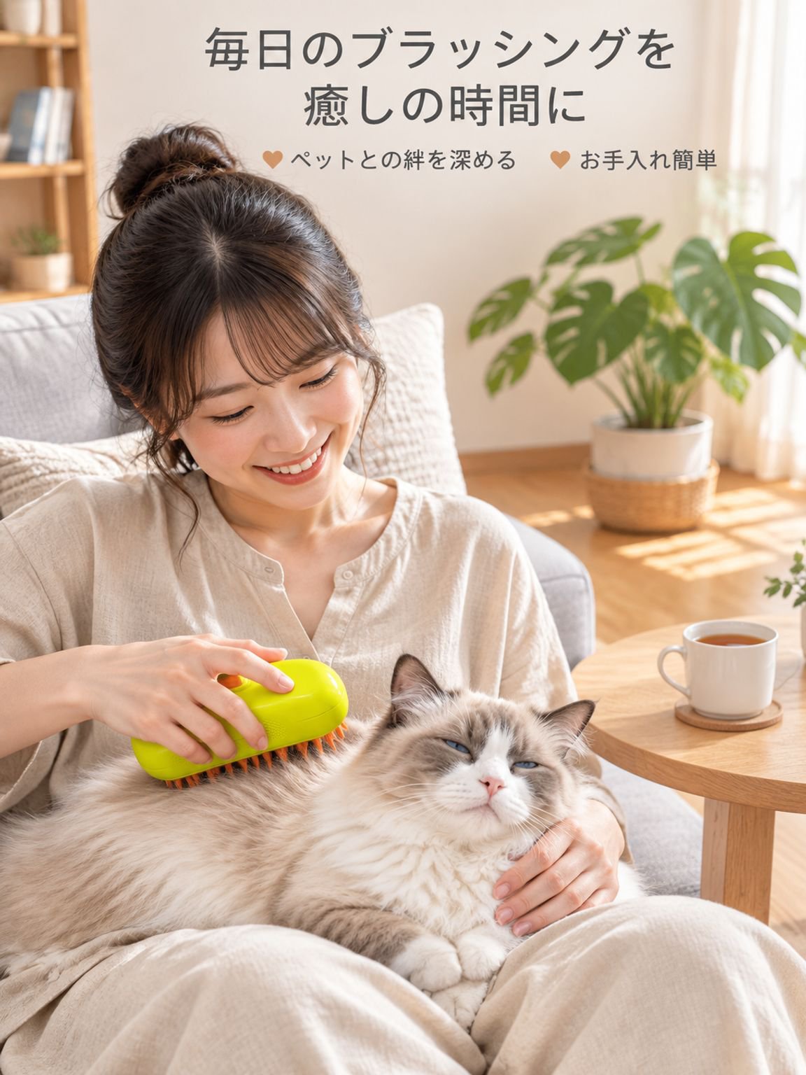 犬猫用電動スプレーマッサージブラシ
