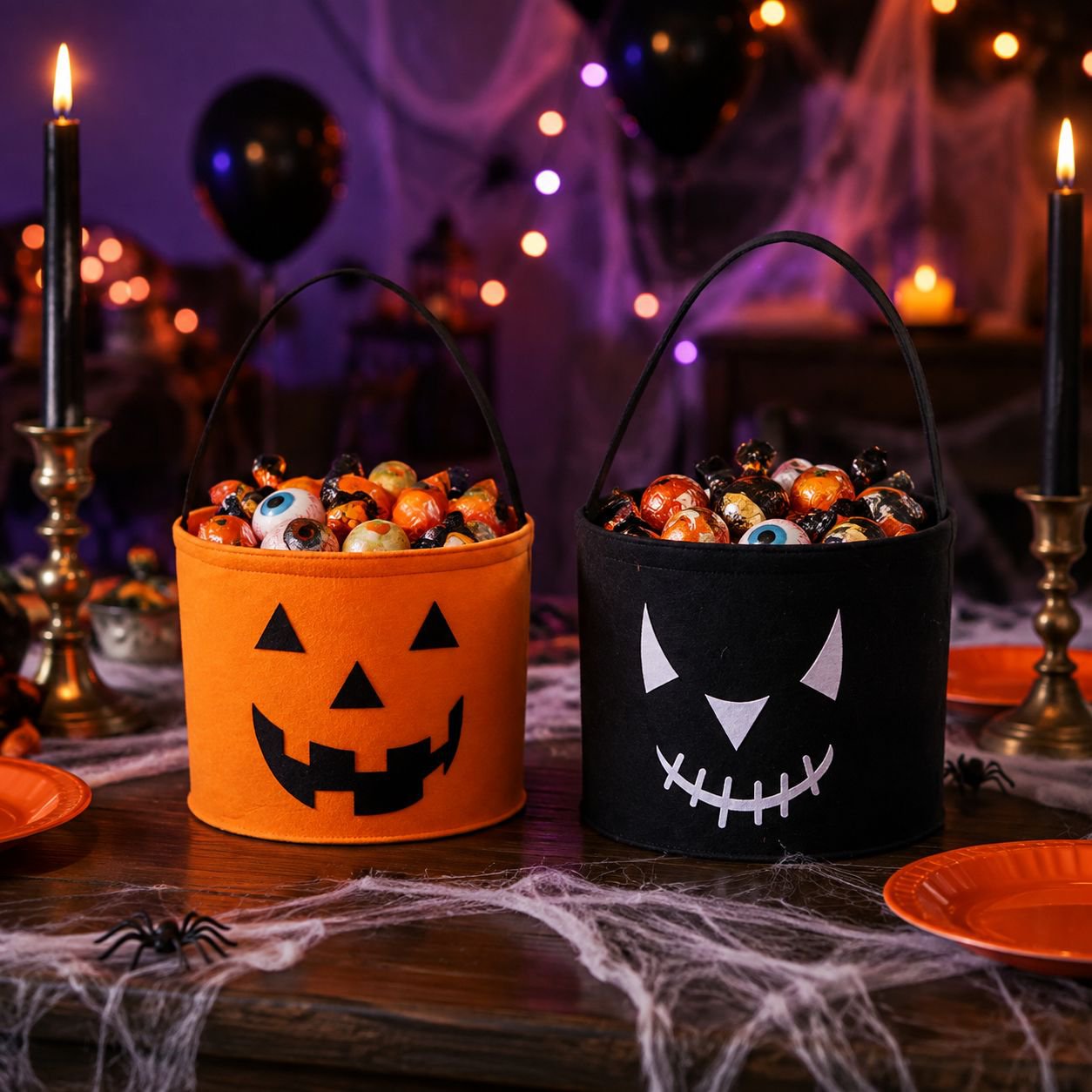 Durable felt Halloween candy handbag for children