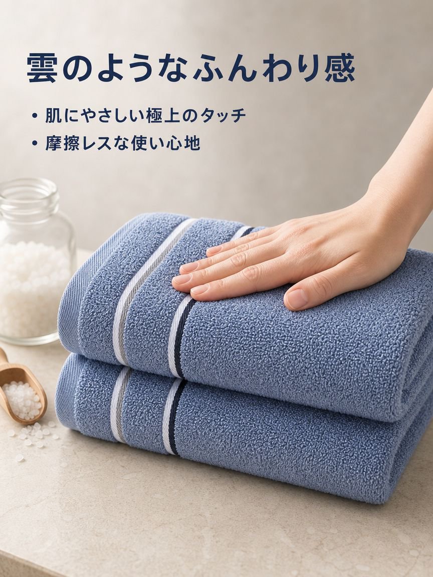 高吸水性やわらかコットンタオル