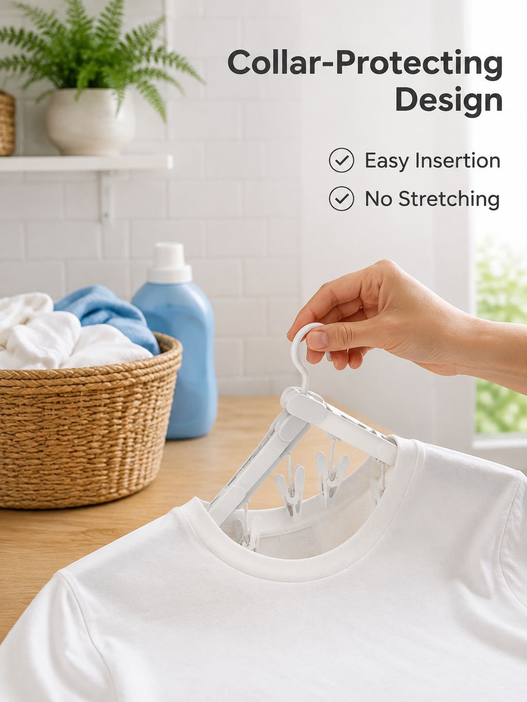 Seamless folding clothes hanger