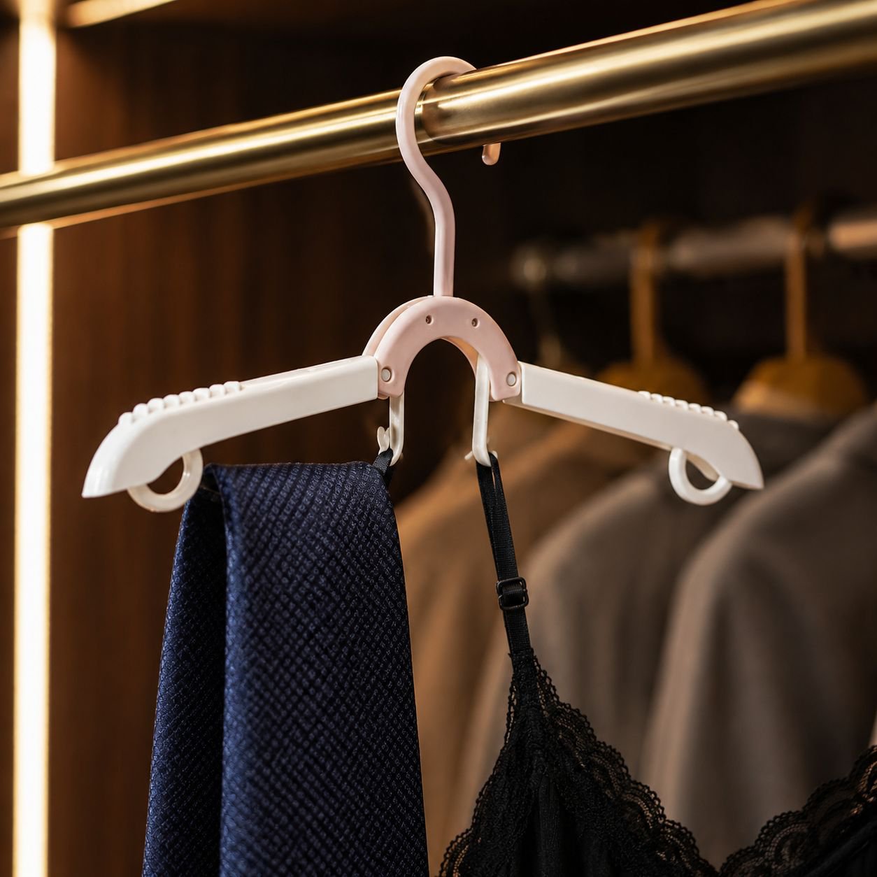 Portable Foldable Travel Hanger unfolded for use