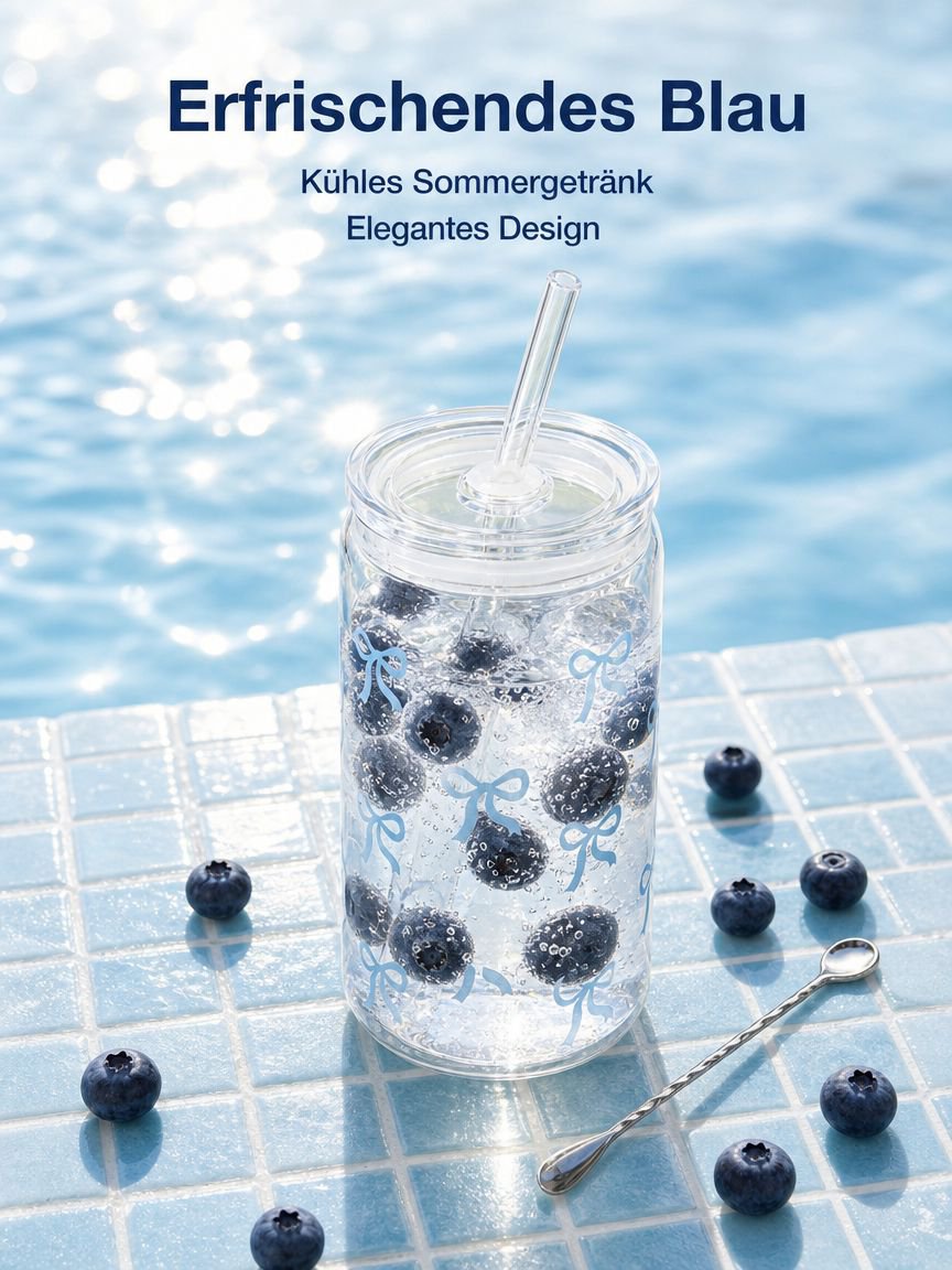Colabecher in Schleifenform, großes Fassungsvermögen, Saft- und Kaffeebecher, niedlicher und erfrisc