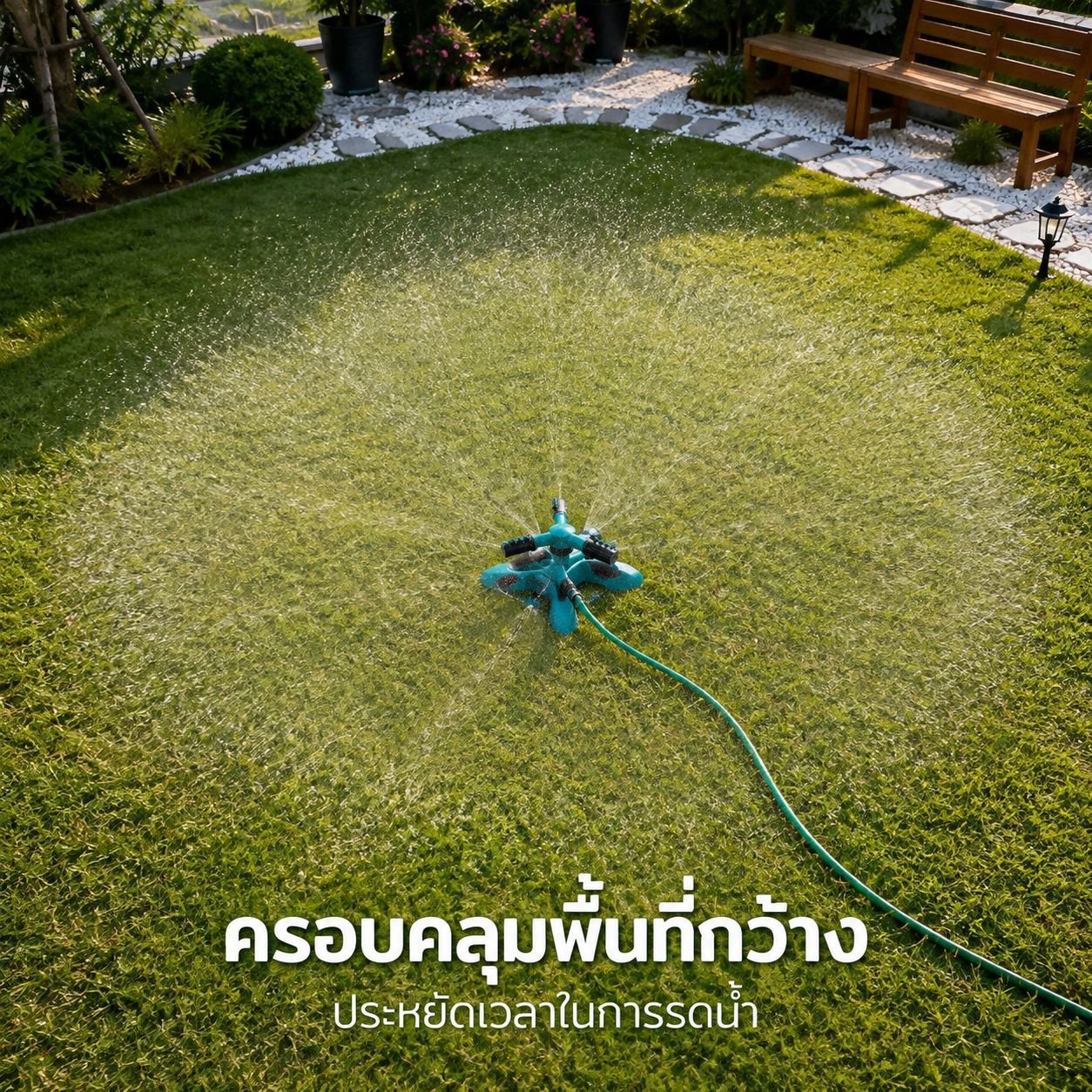 ระบบสปริงเกลอร์เคลื่อนที่สำหรับสวนและสนามหญ้า