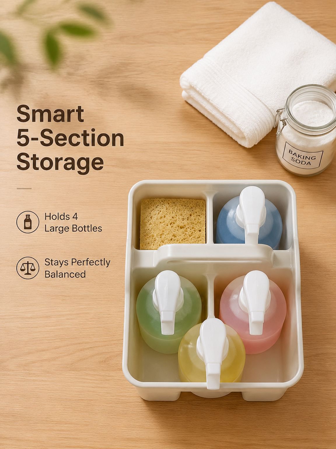 Portable cleaning storage basket, household divider, sundrying basket, desktop storage bin, desktop 
