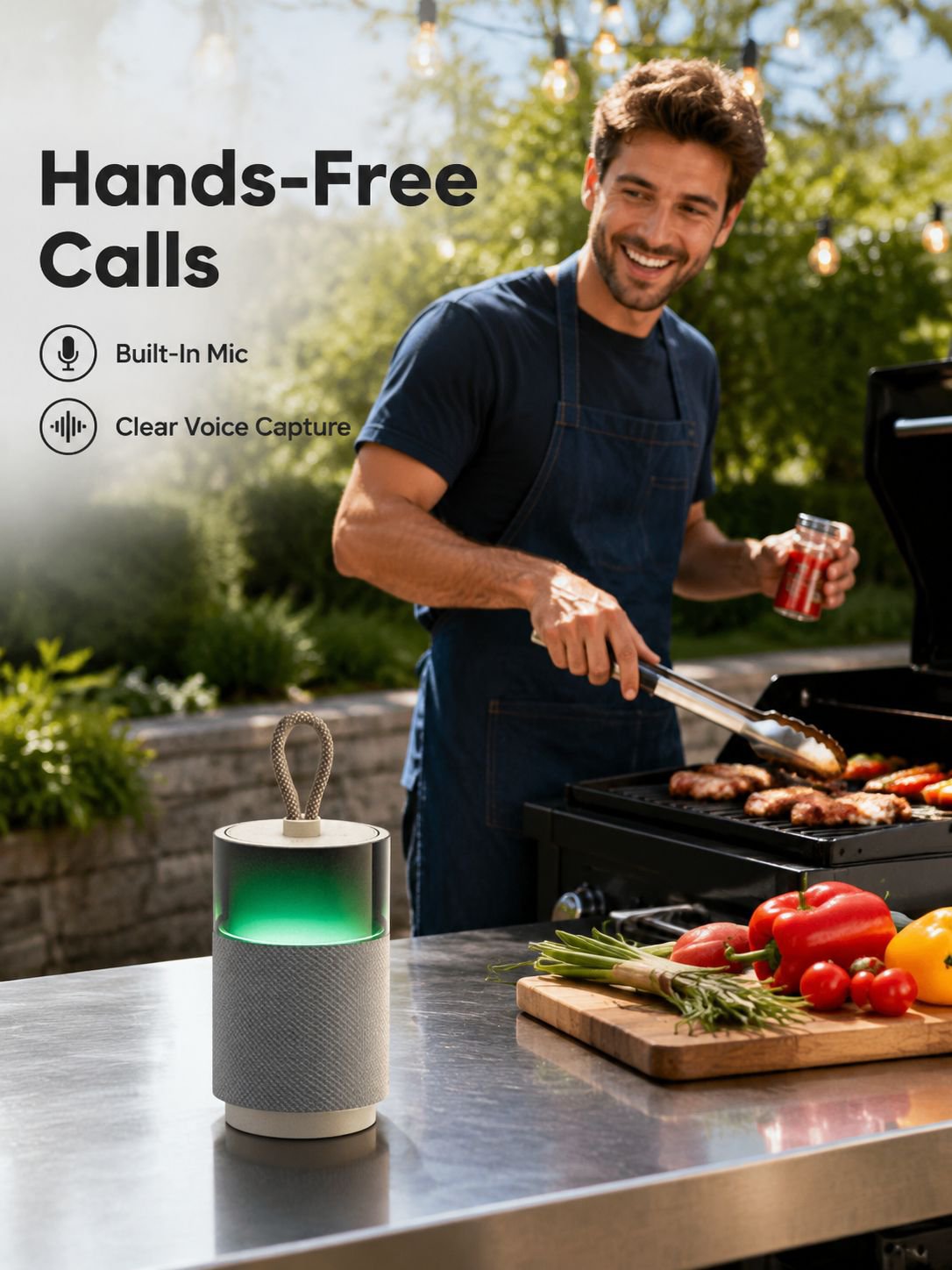 Outdoor Bluetooth Speaker with Mic Small Audio