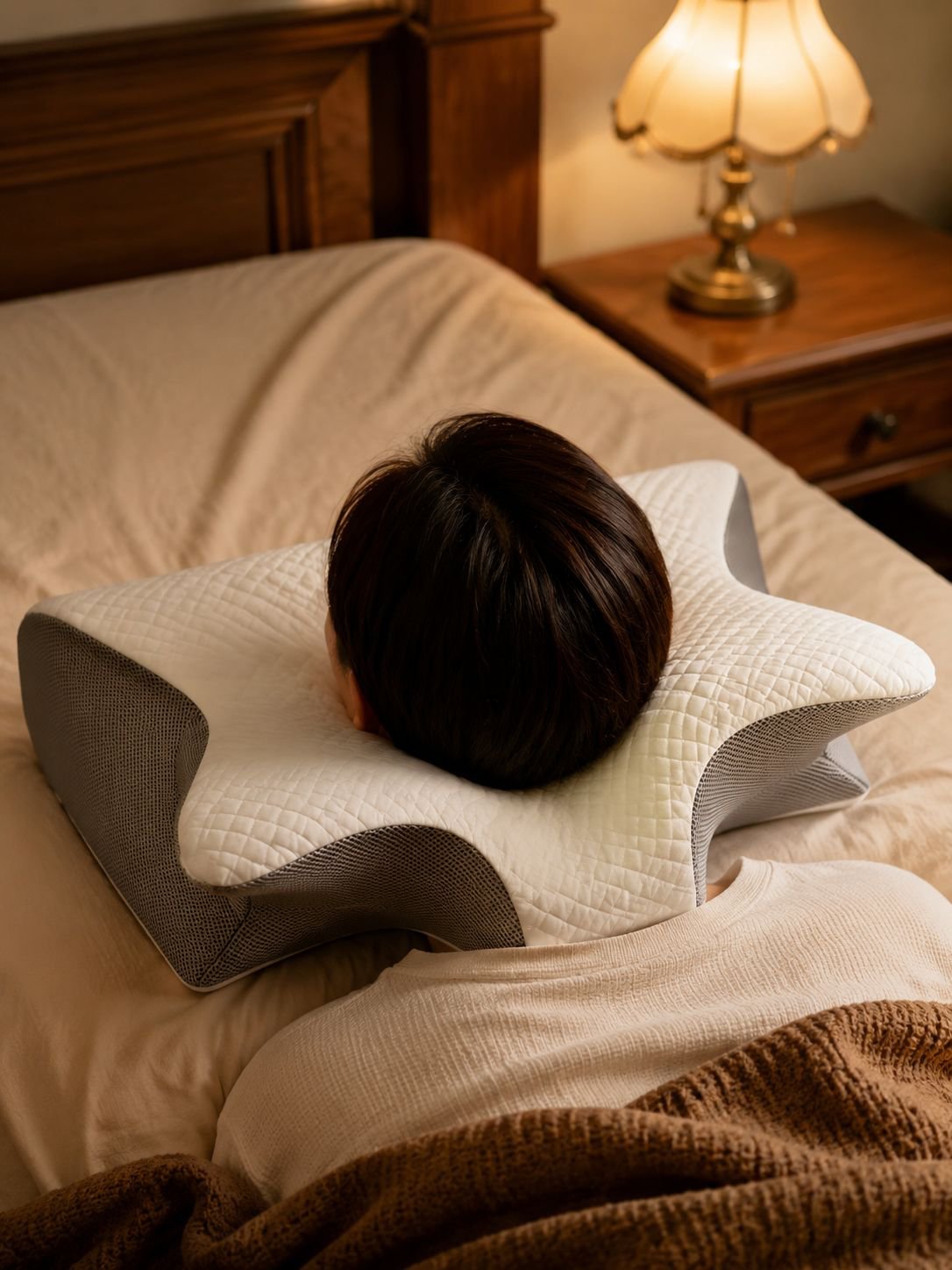 Multi-directional sleep aid memory butterfly shaped neck pillow