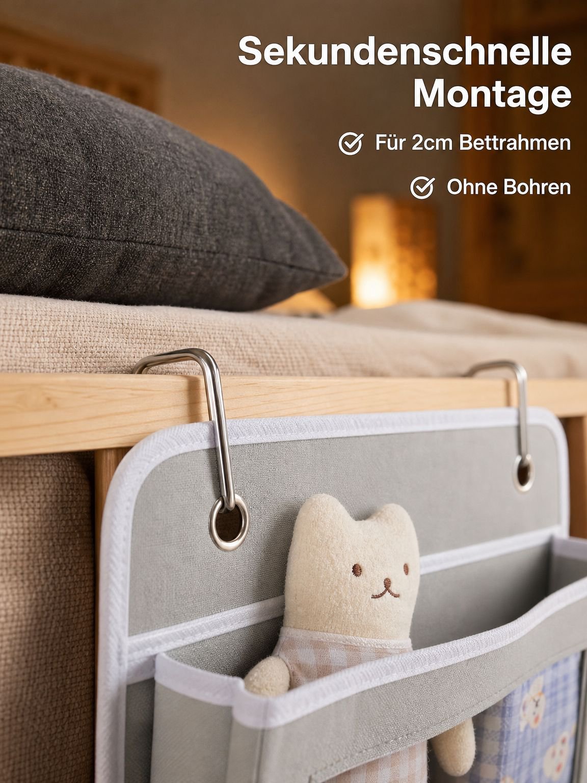 Étagère de lit sans perçage