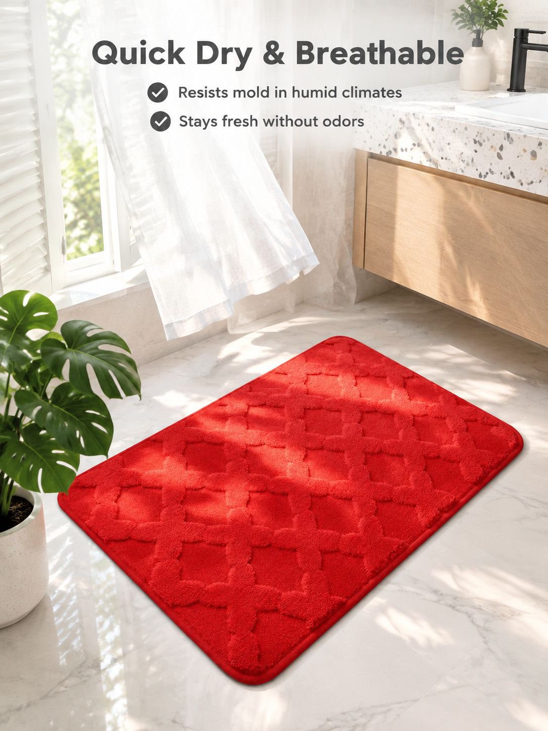 Imitation cashmere floor mat with water absorption and anti slip properties
