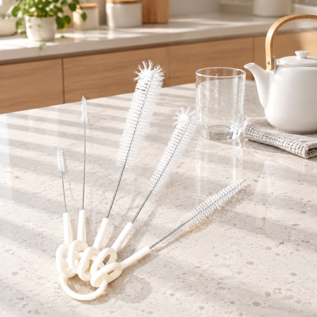 5-Piece Cleaning Brush Set Straw Cup Teapot Spout Crevice and Bottle Brush