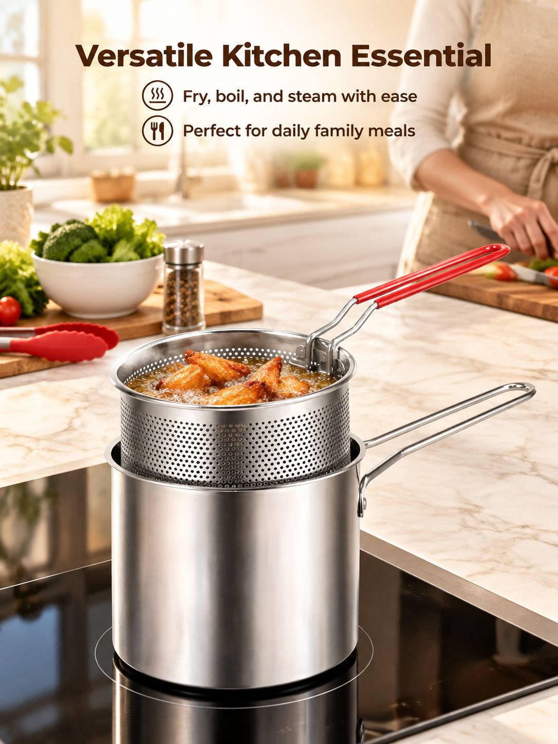 304 Stainless Steel Multi-Purpose Deep Fryer