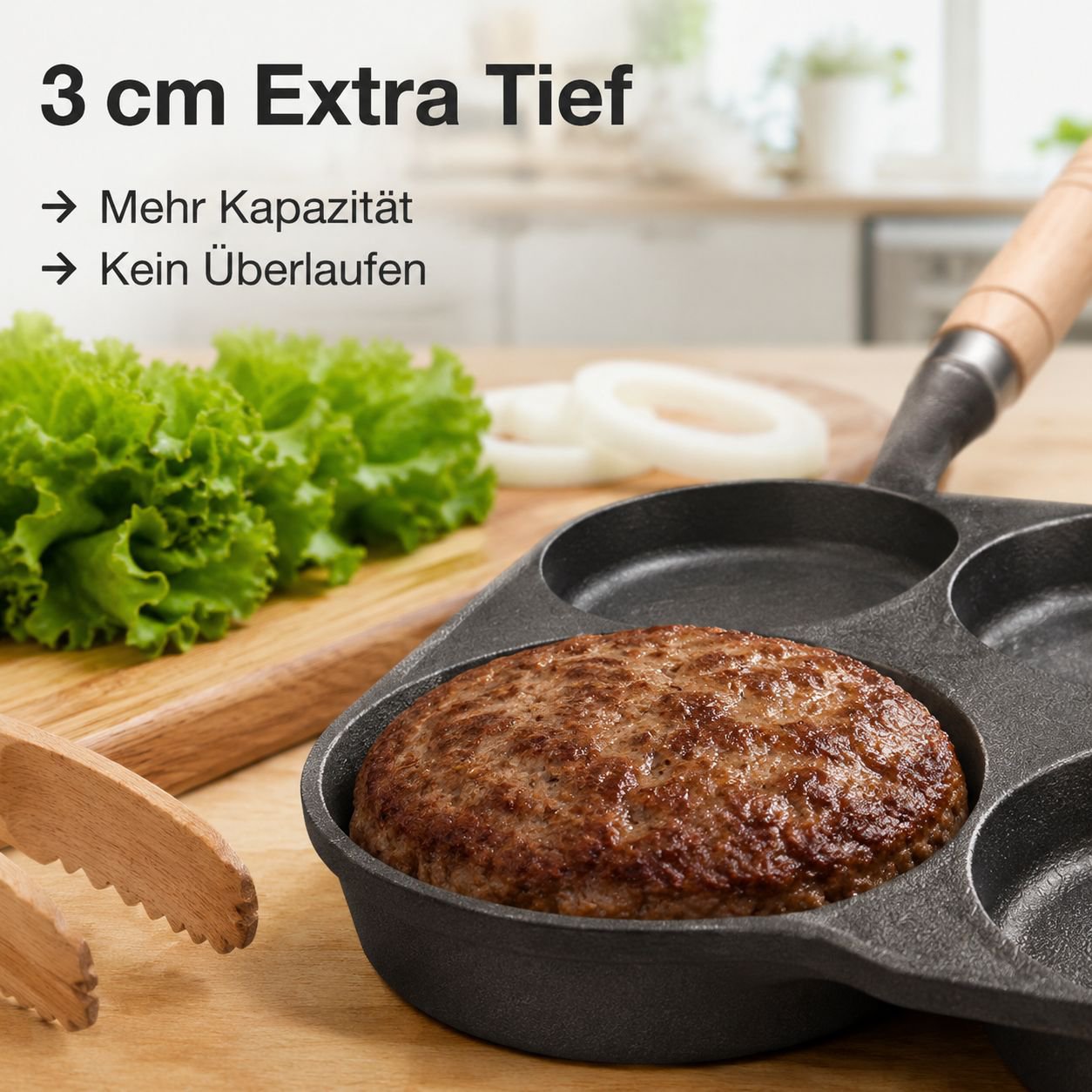 Verdickte Bratpfanne für Frühstückseier/Burger
