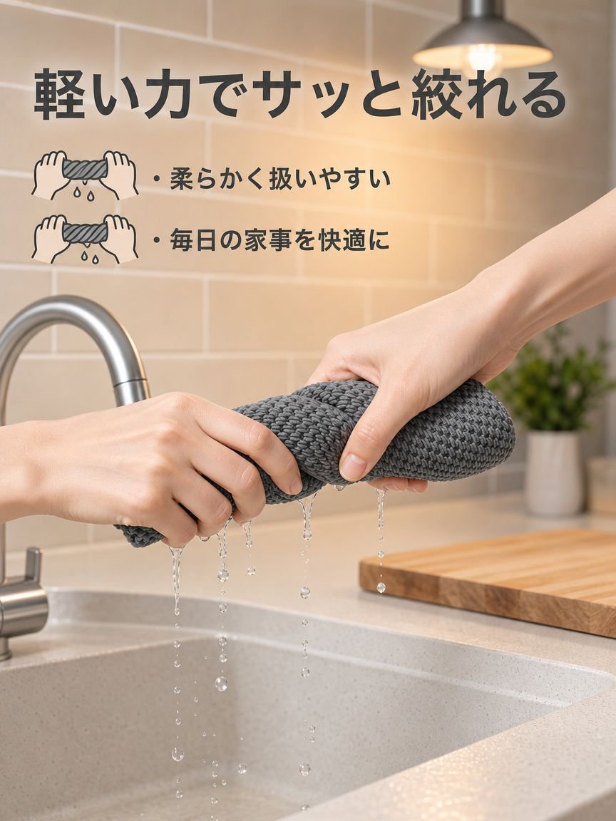 厚手の吸水性・吸油性に優れた布