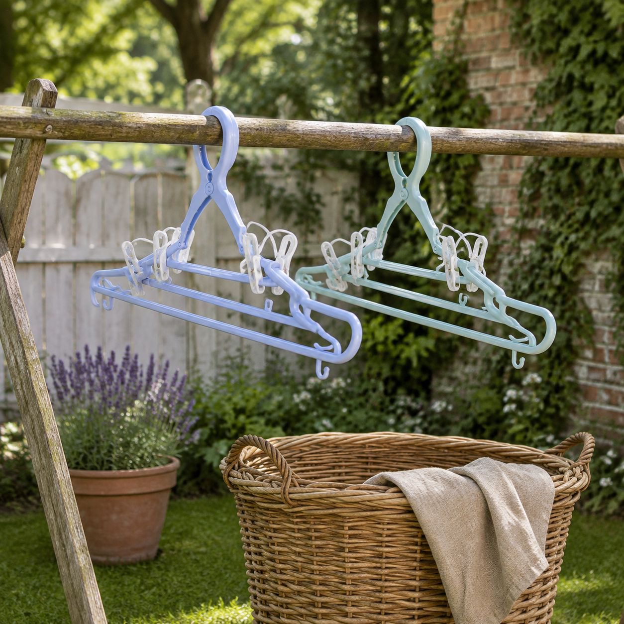 Outdoor Windproof Clip Drying Hanger, Thickened Anti-drop Plastic Hanger