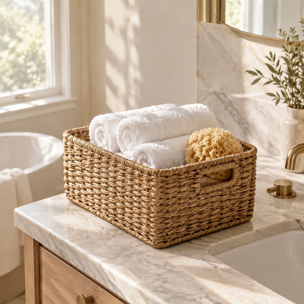Panier de rangement pour salle de bain