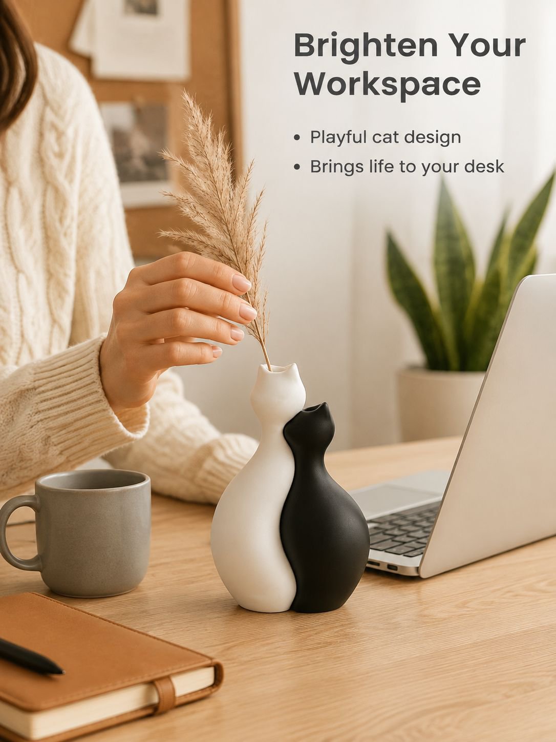 Modern animal shaped vase for office desk