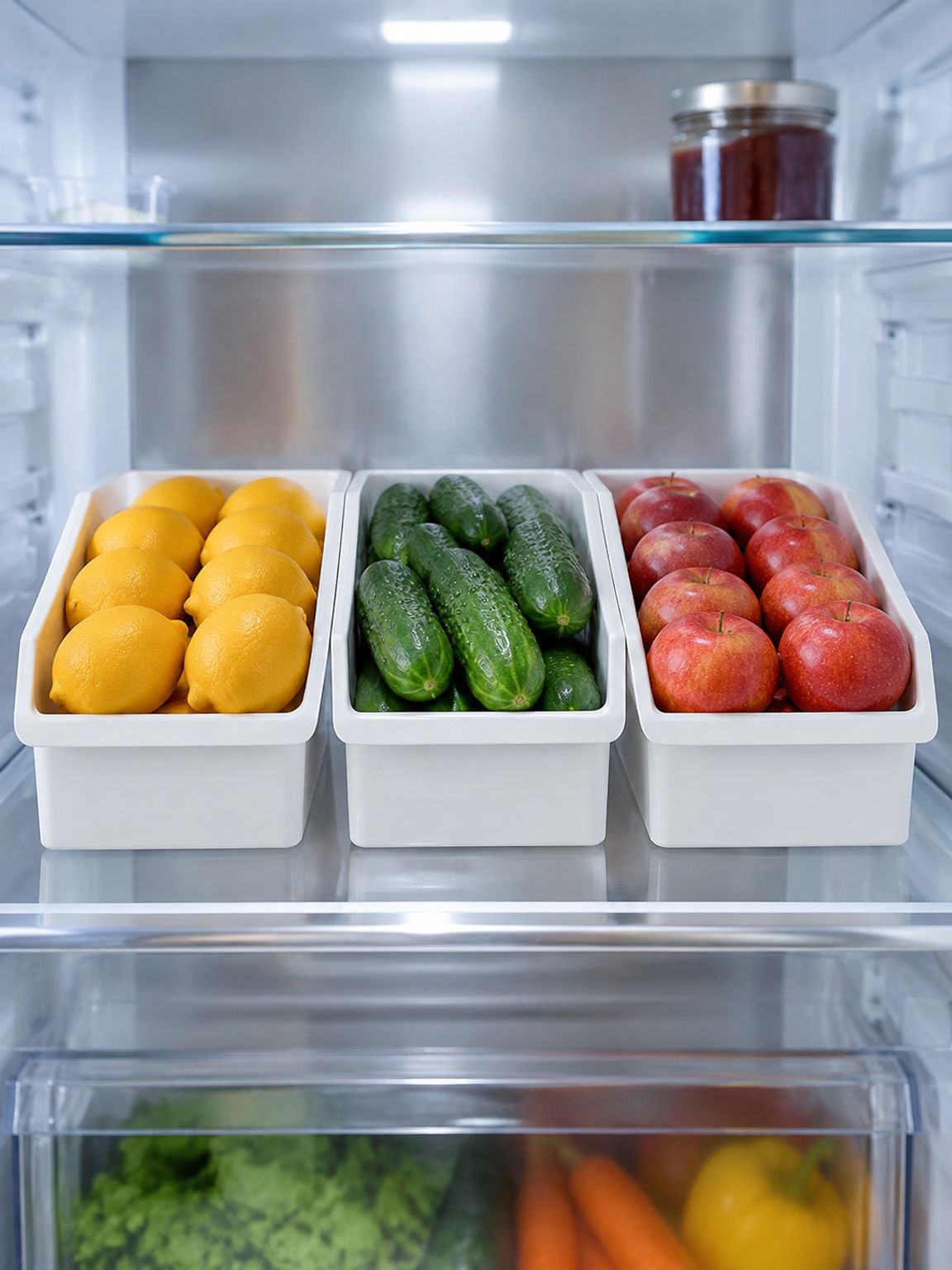 Transparente Kühlschrank Organizer Box zur Aufbewahrung von Lebensmitteln
