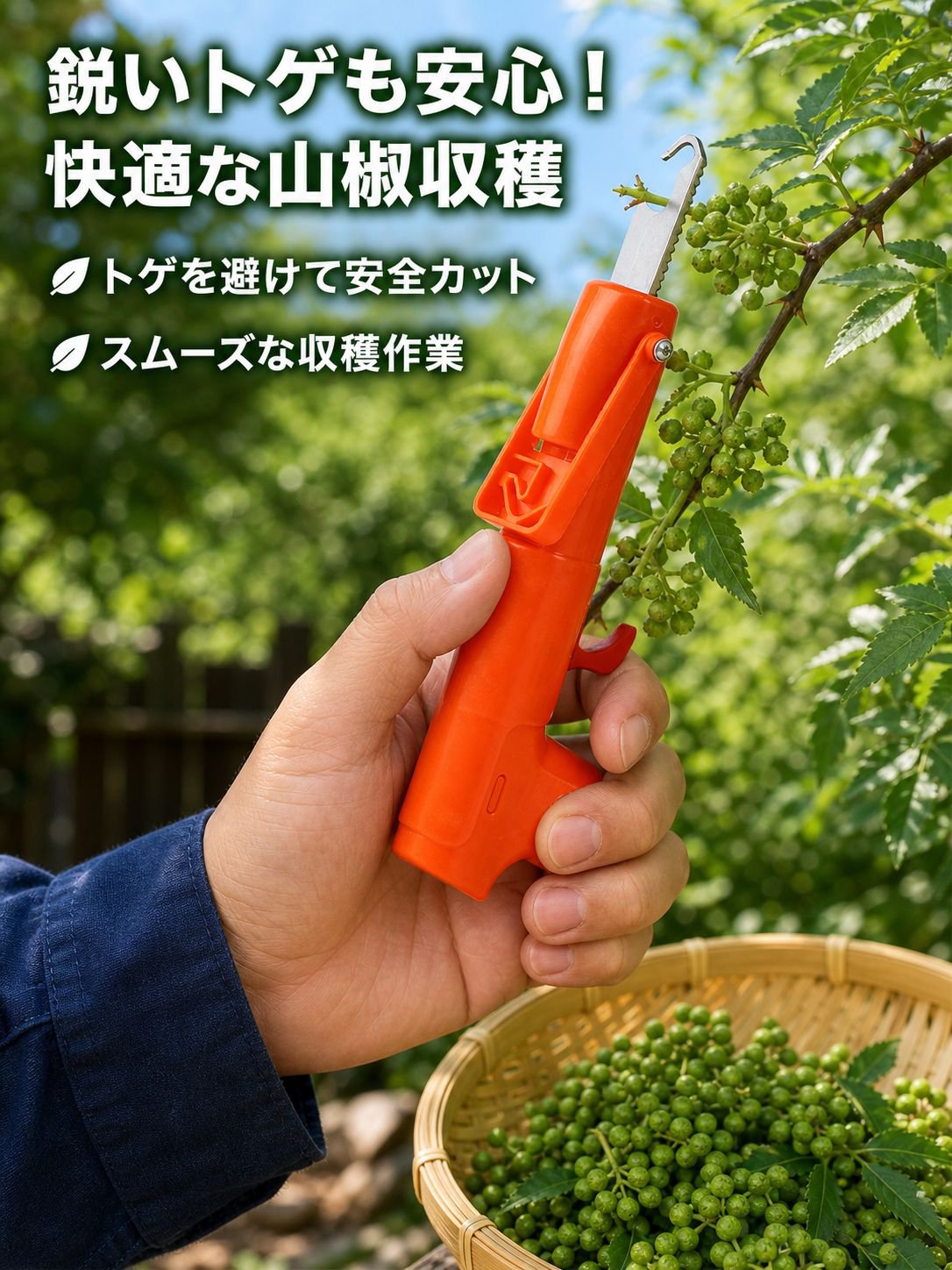 山椒摘み専用剪定バサミツール