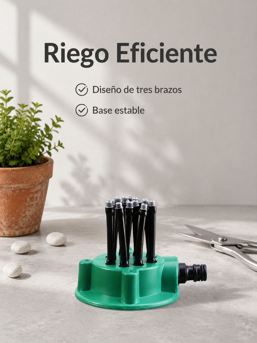 Cabezal de rociador de jardín de rotación automática de 360 grados