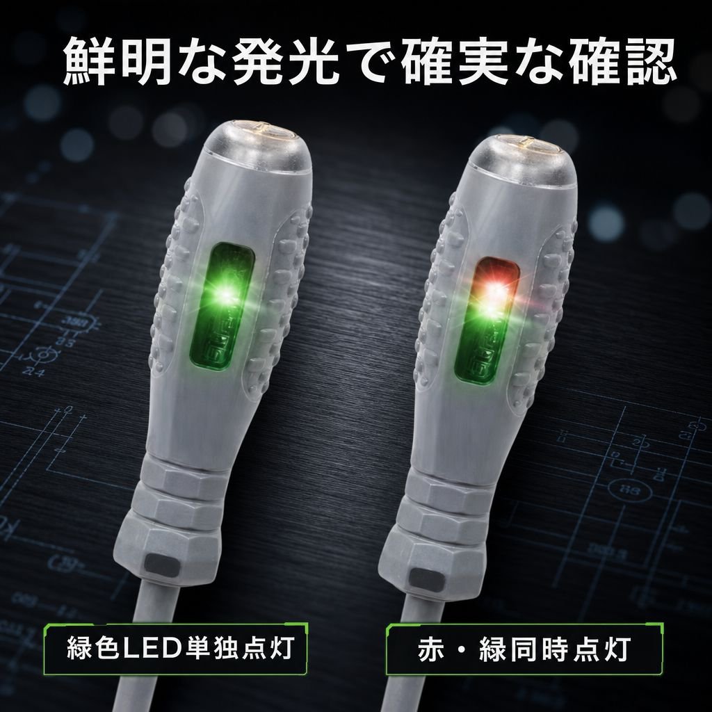 電工専用検出電気ペン ダブルライト断線テストドライバー ゼロファイア感応電気ペン