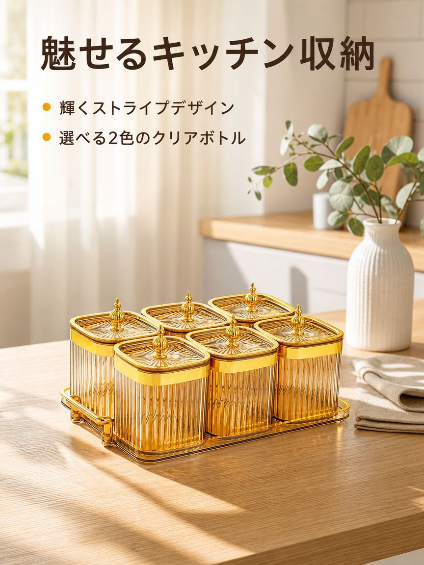 密閉式スパイス瓶の家庭用保存容器セット