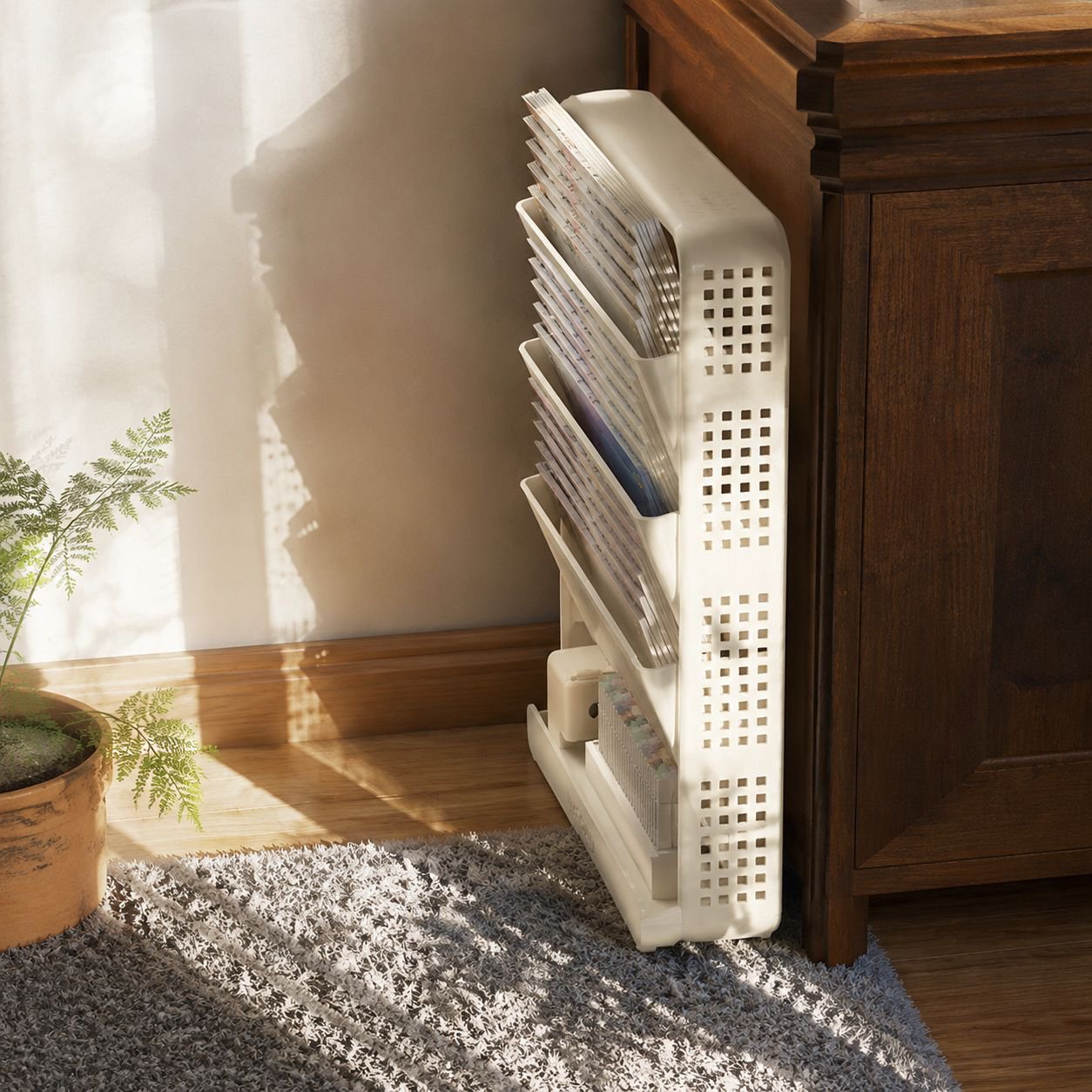 Sturdy rolling storage rack for home organization