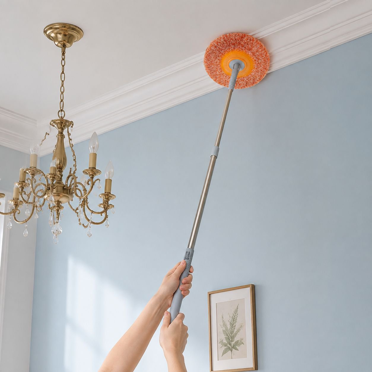 Telescopic Sunflower Mop Dust Remover for Ceiling Glass Car Wash Supermarket