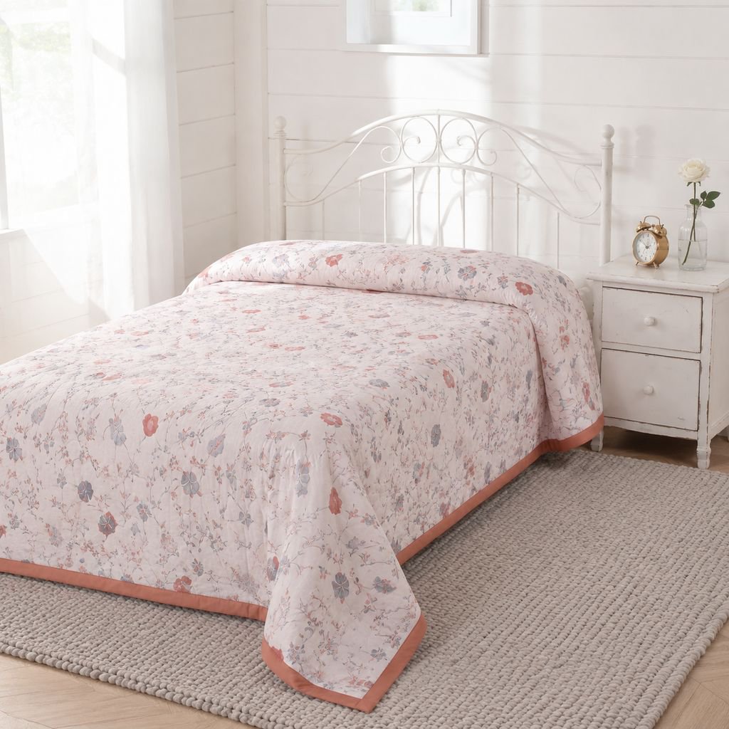 Comforter showing double-layer gauze construction