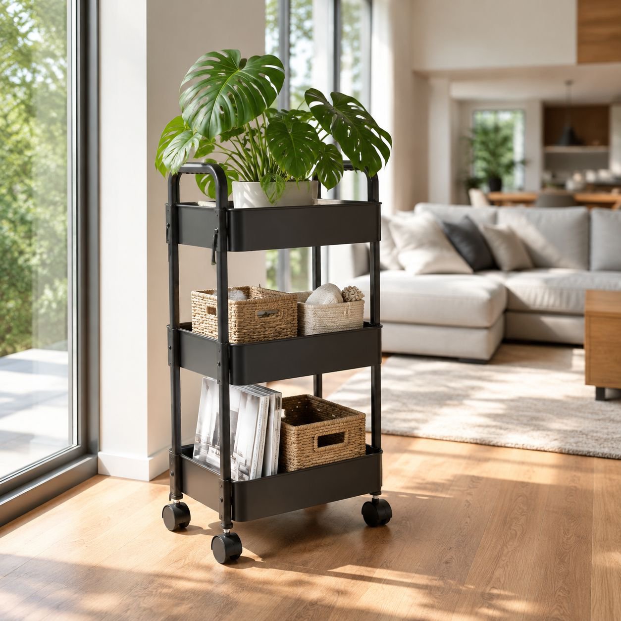 Compact foldable storage solution for small spaces