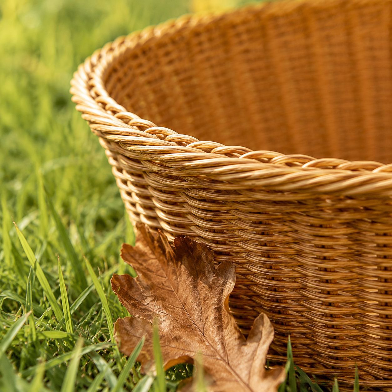 Reusable oval market basket for groceries