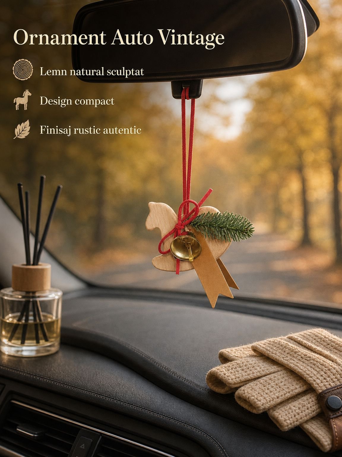 Ornament pentru oglinda retrovizoare a mașinii – Calul Troian