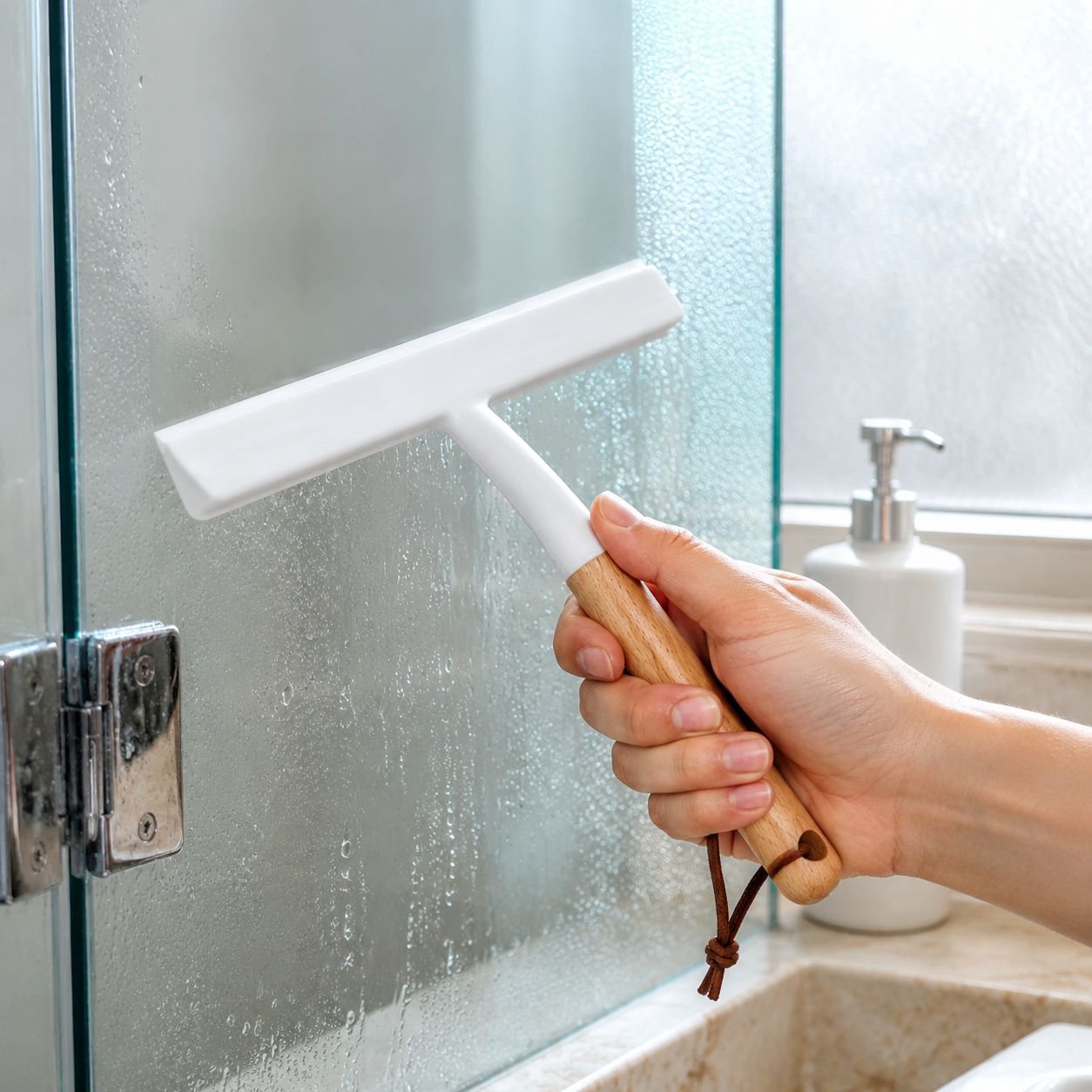 Streak-Free Cleaning with Multi-Purpose Squeegee